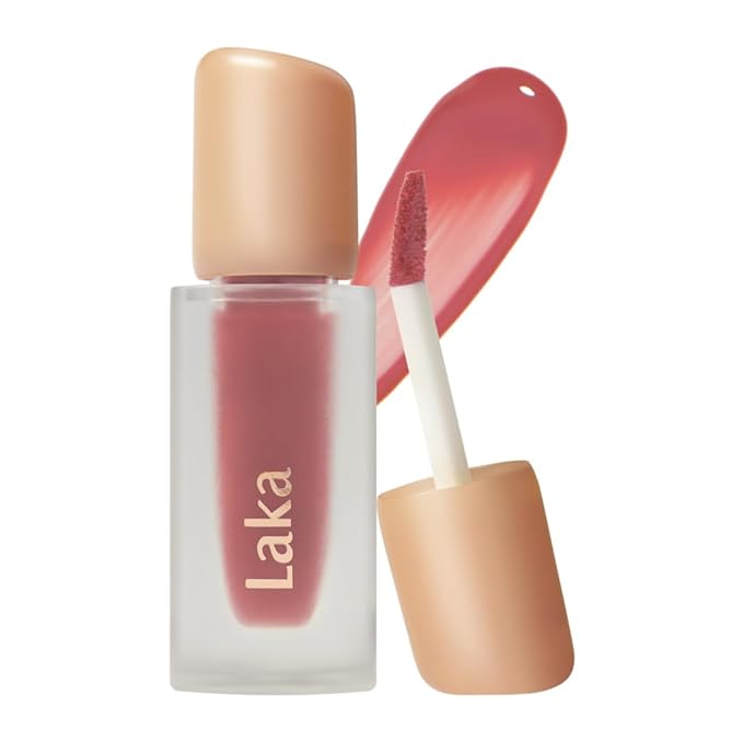 Laka Fruity Glam Tint, 4.5g/0.15oz, Glowing Lip Stain with Wide Color Spectrum, Hydrating & Lightweight Texture, Long-Lasting Bold Stain, Non-Sticky, Vegan, K-Beauty (#103 Humming)