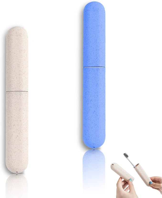 Toothbrush Case, 2 Pcs Travel Toothbrush Holder, Portable Toothbrush Protective Cover, Colorful Toothbrush Cases for Family Travel Camping