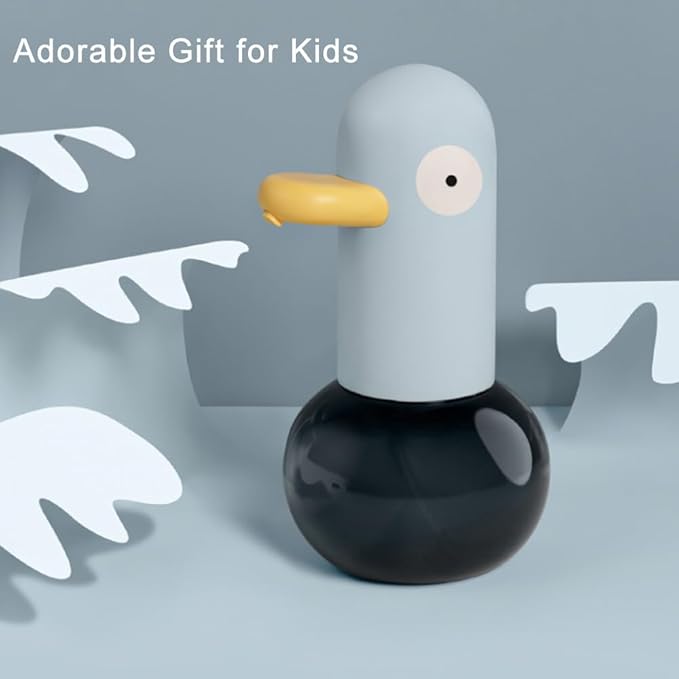 Cute Soap Dispenser - Pigeon Automatic Foam Soap Dispenser for Kids Bathroom Kitchen School, USB Rechargeable Hand-Free Detergent Dispensers 13.5oz New House Decor Children
