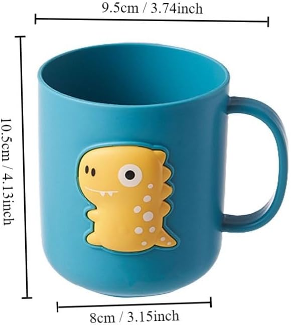 Cute Dinosaur Toothbrush Cup,Plastic Mouthwash Cup Portable Drinking Cup,Multipurpose Durable Toothbrush Holder for Bathroom Kitchen(Blue)