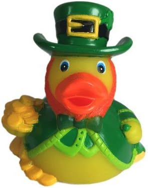 3" Rubber Duck [Sealed Hole, Floats Upright] - Baby Safe Bathtub Bathing Toy - Leprechaun Rubber Duck