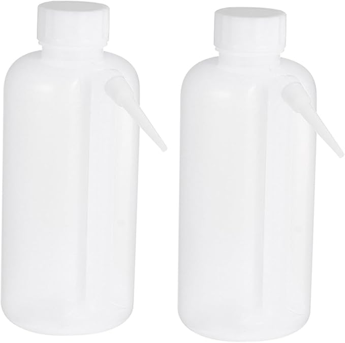 PRETYZOOM 500ml Plastic Wash Bottle Wide Mouth Squeeze Bottle for Cleaning and Irrigation Portable Rinse Squeezable Design