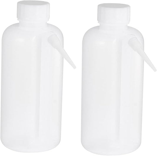 PRETYZOOM 500ml Plastic Wash Bottle Wide Mouth Squeeze Bottle for Cleaning and Irrigation Portable Rinse Squeezable Design