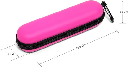 EVA Electric Toothbrush Case - Durable Hard Shell Travel Case with Mesh Pocket - Fits Most Powered Toothbrush Products (Pink)