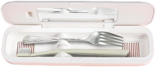 Toothbrush Holder, Toothbrush Cleaner Case, Portable USB Charging Toothbrush Cover with U V-C Light, Travel Toothbrush Holder (Pink-Large)