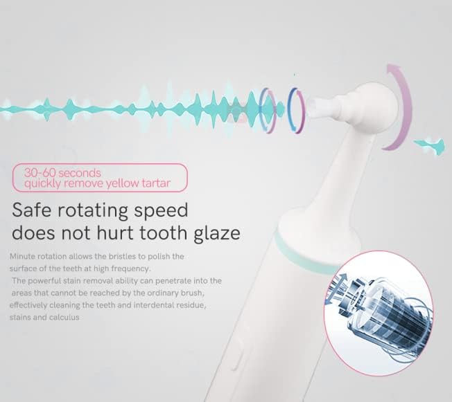 Electric Tooth Polisher, Household Electric Dental Calculus Remover with 8 Replacement Heads & 3 Adjustable Modes, Plaque Remover for Teeth, Teeth Cleaner Tools