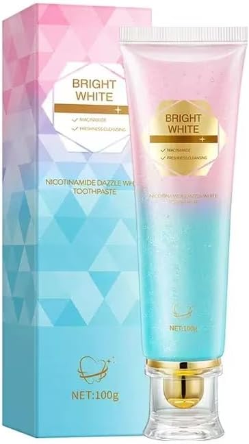 Hotlock Niacinamide Whitening Toothpaste - Brightening, Stain Removal, Freshening Breath Whitens Teeth, Protects Tooth Enamel, Freshens Breath 24 Hours 3.53oz.