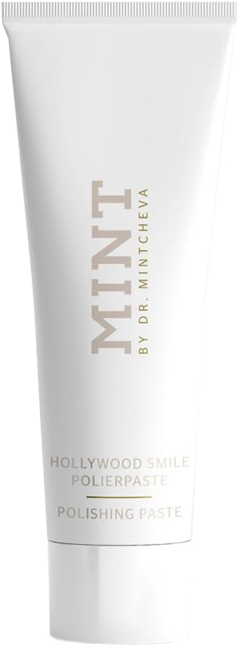 Mint Hollywood Smile polishing Paste with whitening Effect (1x 75 ml) - Professional Teeth Cleaning at Home - Effective deep Cleaning - Smooth, White Teeth - Microplastic-Free - by Dr. Mintcheva