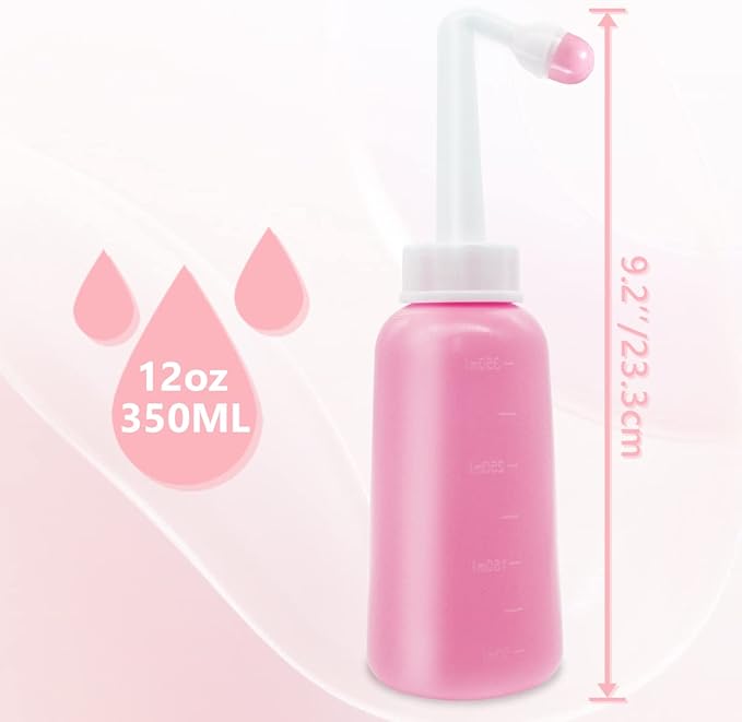 Peri Bottle for Postpartum Care,12 OZ Perineal Bottle Postpartum Essentials Upside Down Peri Bottle for Perineal Recovery and Cleansing After Birth