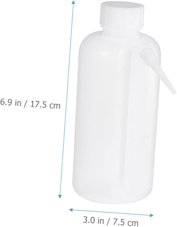 500ml Plastic Wash Bottle Squeeze Top Portable Rinse Bottle for Cleaning and Watering Wide Mouth Design for Easy Dispensing