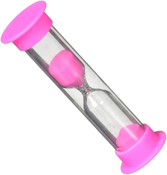 2 Minute Toothbrush Sand Timer for Kids, Kids Toothbrush Timer Hourglass Sandglass 2 Minutes Hourglass Rose Red