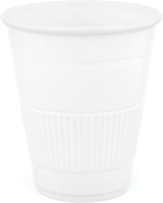 5 oz Plastic Disposable Cups, 50 Pack, White, Multi-Use Mini Cups for Bathroom, Medicine, Rinsing, Mouthwash, Party, Dental, Kids