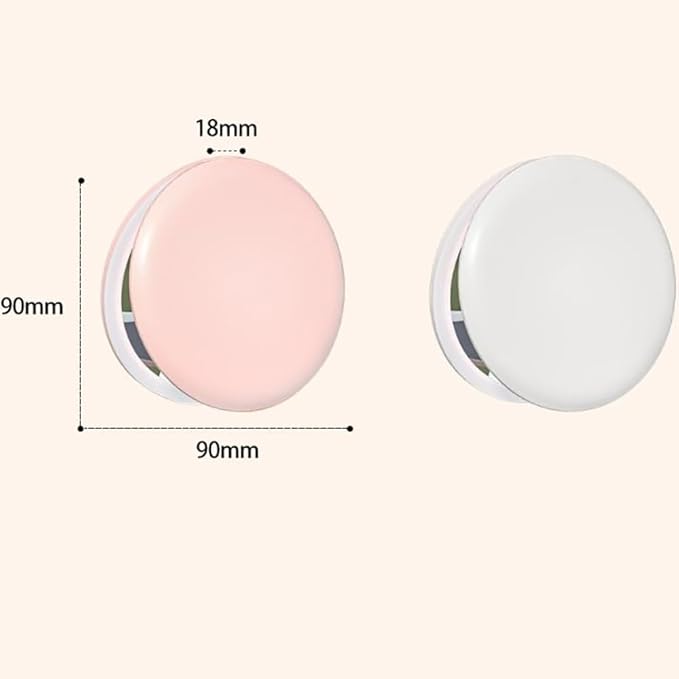 LED Illuminated Travel Makeup Mirror,Portable Folding Mirror,Mini Travel Mirror,Hand Mirror,1X/2X Magnifying Glass,Touch Adjustable Screen(White 3.5-Inch)