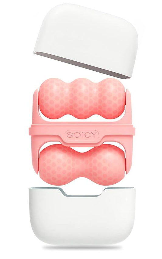 Ice Roller Double Ended, Ice Roller for Face & Eye Puffiness Relief, Ice Face Roller Massager for Migraine Pain, 2 in 1 Facial Ice Roller Skin Care Tool for Whole Body Minor Injury Cold Compress