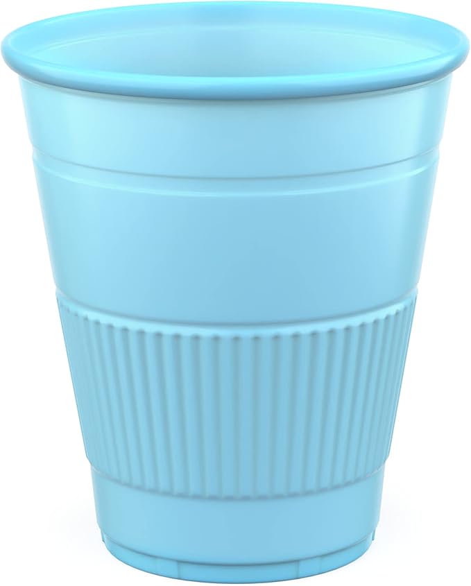 Disposable Cups | 50 Pack | 5 oz Plastic Multicolor Bathroom Party Dental Cups, Perfect for Medicine, Water, Mouthwash, Rinsing