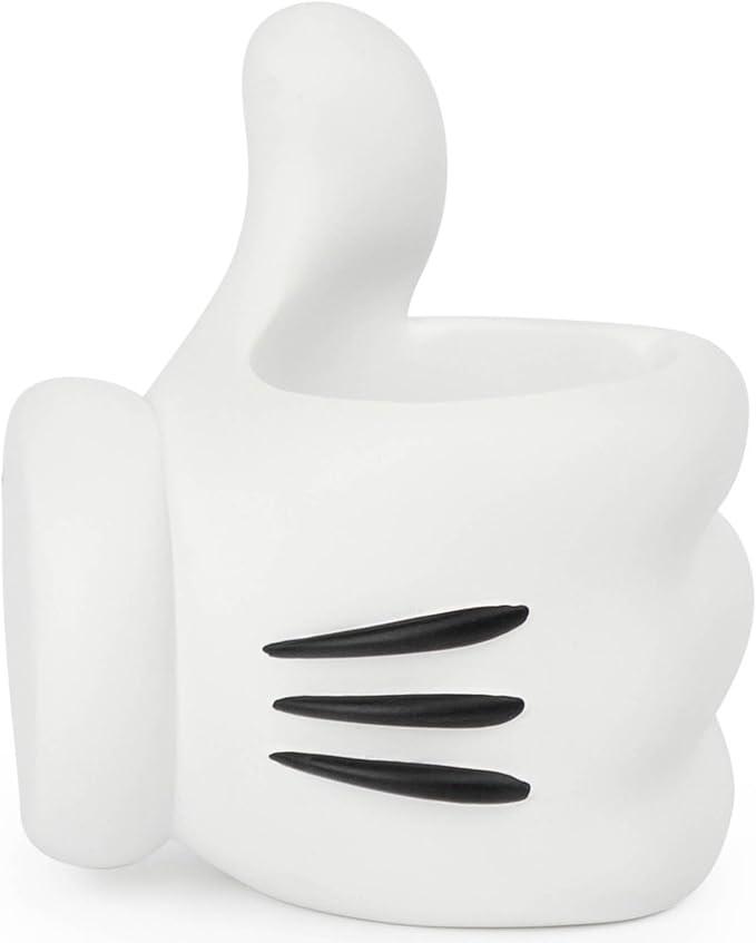 Jay Franco Disney Mickey Mouse Tumbler - White Resin Toothbrush/Pen Holder - Bathroom Décor