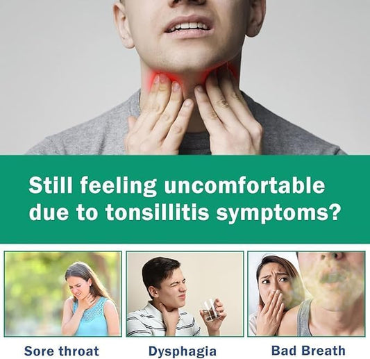 Tonsil Rinse-Tonsil Stone Remover Mouthwash，Natural Mouthwash Soothe Tonsils，Fight Bad Breath，Relieve Dry Mouth-Alcohol-Free，Breath Freshening，Mint Flavor-10 FL OZ