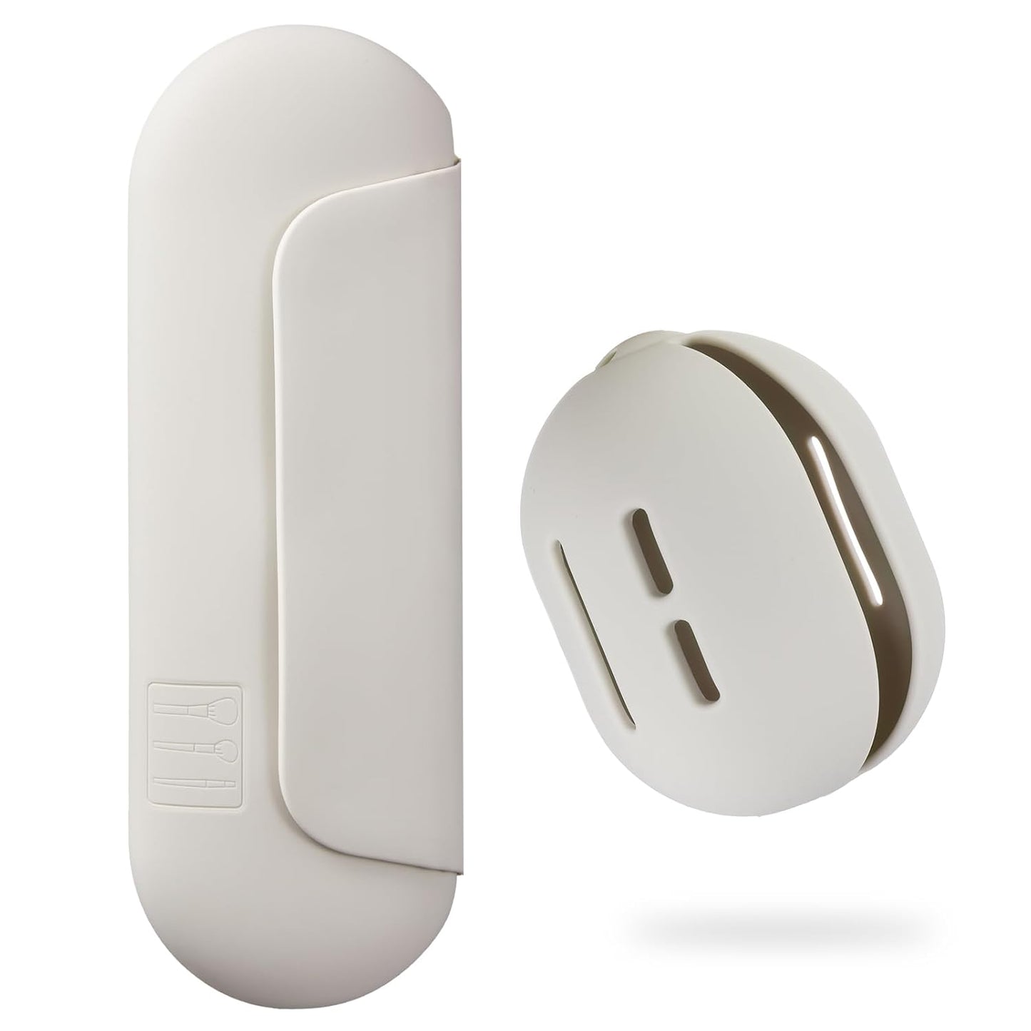 2 IN 1 Silicone Makeup Brush Holder with Beauty Make Up Sponge Case：Soft Portable Cosmetic Face Brushes Holder with Upgrade Anti-Fall Out Magnetic Closure - Starlight