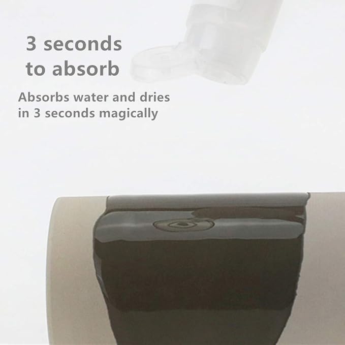 2 Pack Toothbrush Holder Set Diatomite Toothbrush Cup, Water Absorption Fast Drying Bathroom Toothbrush Organizer for Electric Toothbrush Toothpaste Razor Makeup Brush (Light Grey)