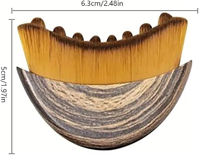 Lymphatic Contour Face Brush - Gentle Lymphatic Massage for Sculpted Jawline & Reduced Puffiness | Soft Bristles, Portable, Travel-Friendly (1pc)