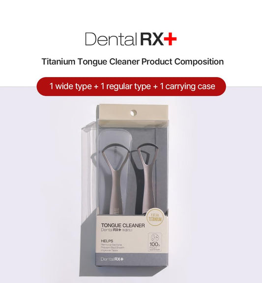 Pure Titanium Tongue Scrapers For Adults and Kids (2 Pack, Different Size), Titanium Tongue Cleaners, Prevent and Reduce Bad Breath