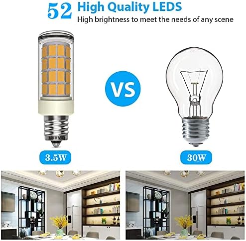 LED Bulbs 3 Pack Makeup Mirror Bulb Replacement for Cosmetic Vanity Makeup Mirror with Single Double Sided Lighted Magnification, Equivalent to 35W Incandescent Bulb 350LM AC120V (Warm White 3000K)