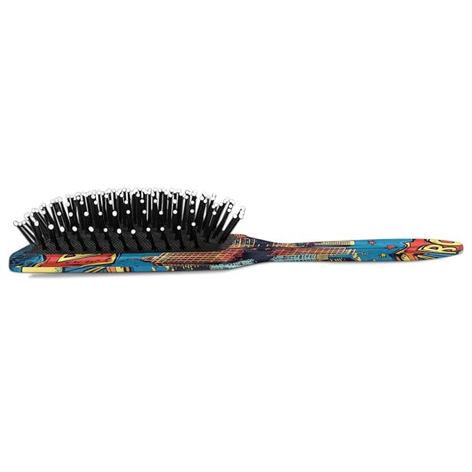 Kids Hair Brush for Boys Girls Toddler - Cartoon Comic Detangler Hairbrush for Wet Dry Thin Long Curly Hair Pain-Free Comb Glide Through Tangles with Ease and Massage Scalp