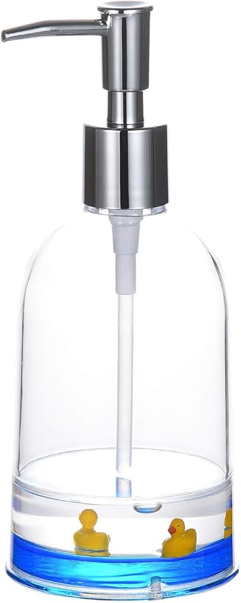 Locco Decor Acrylic Liquid 3D Floating Motion Bathroom Kitchen Vanity Accessory Soap Lotion Dispenser Ocean Cartoon Animal Theme Duck