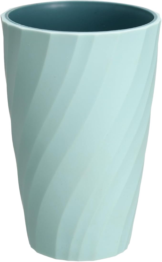 uxcell Toothbrush Cup Portable Mouthwash Cup Reusable Toothbrush Holder Organizer Bathroom Tumbler Cup 370ml for Home Bathroom Travel, Light Blue