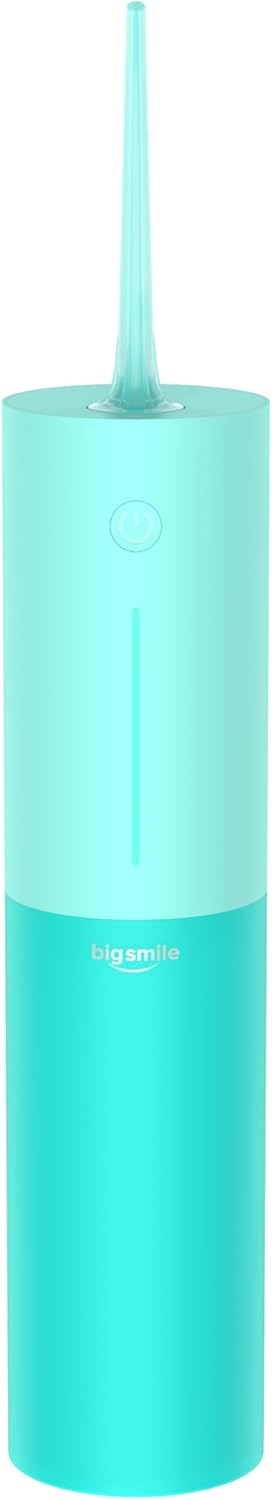 Powerful Cordless Water Flosser for Healthy Gums Rechargeable Dental Oral Irrigator for Daily Cleaning of Sensitive Gums, Orthodontic Braces or Tonsils to Help Prevent Infections and Bad Breath(Blue)