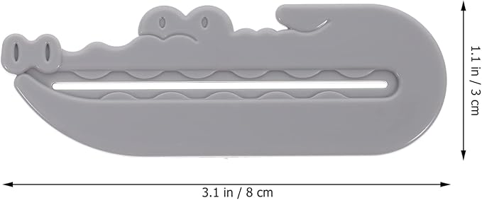 Healifty Toothpaste Squeezer Dispenser Stand 6 Pack Crocodile Shape Holders Non-Slip for Tube Cream Random Color