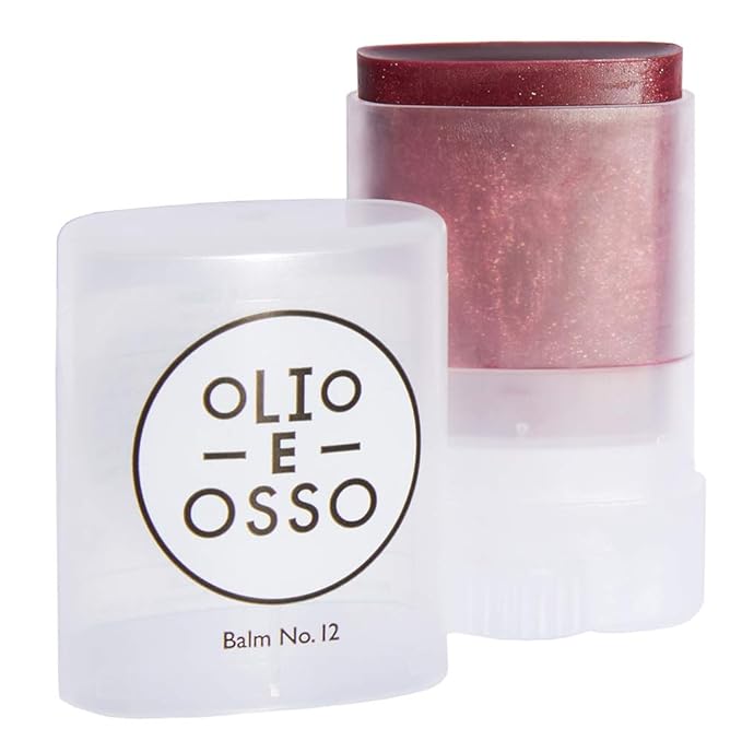 Olio E Osso - Natural Lip + Cheek Balm | Natural, Non-Toxic, Clean Beauty (No. 12 Plum, 0.35 oz | 10 g)