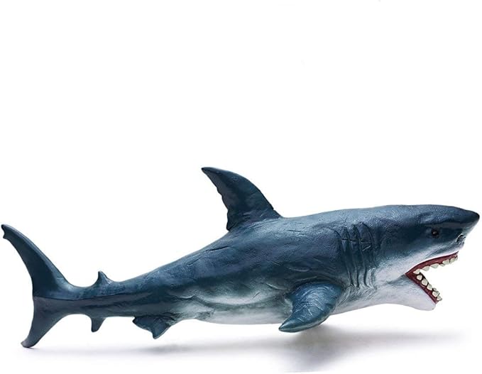 Gemini&Genius Great White Shark Hammerhead Shark Toy Set - Sea Animal Action Figure Ocean Model Toy Set -10 Inches Length -Educational, Role Play, Swim, Bath and Collectors for Kids