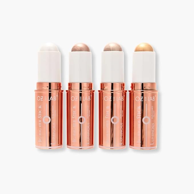 Rise and Shine Highlighter Stick Champagne Gold – Long-Lasting Creamy Glow, Buildable Shimmer, Easy Application, Vegan & Cruelty-Free, 8g/0.28fl.oz，pack of 1