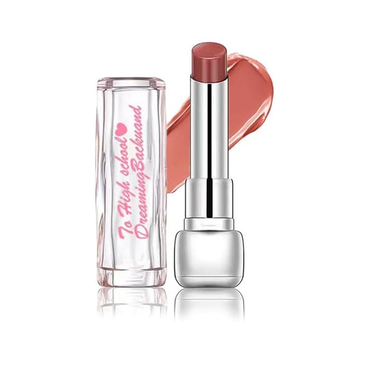 Nude Plumper Moisturizing Butter Lipstick for Women, Natural Tinted Lip Balm Shine Nourishing Hydrating Lip Gloss Stain for Dry Lips, Lightweight Lip Liner Care Makeup, Vegan, 1Pc Pale Nude