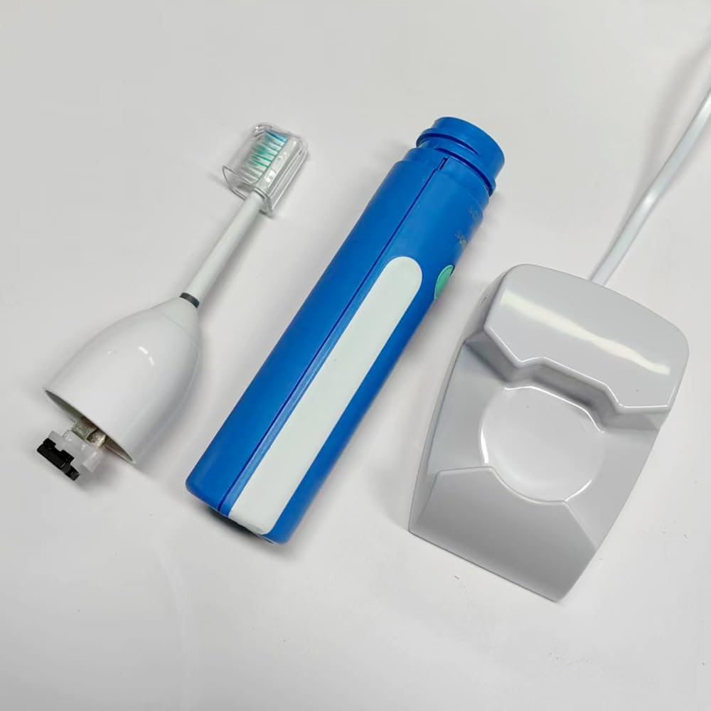 Replacement Sonic Electric Toothbrush for Philip Sonic Elite HX5640 HX5610 HX5620 HX5630 HX5660 HX5810 HX5910 Toothbrush Handle+HX5100 Charger + HX7023 Brush Head (Dark-Blue, 1 Count (Pack of 3))