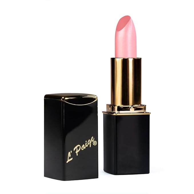 L'Paige L44 – SHIMMERY ICE Designer Lipstick | Aloe Vera-Based, Long-Lasting, Moisturizing | Cool-Toned Pink with Iridescent Shimmer Finish