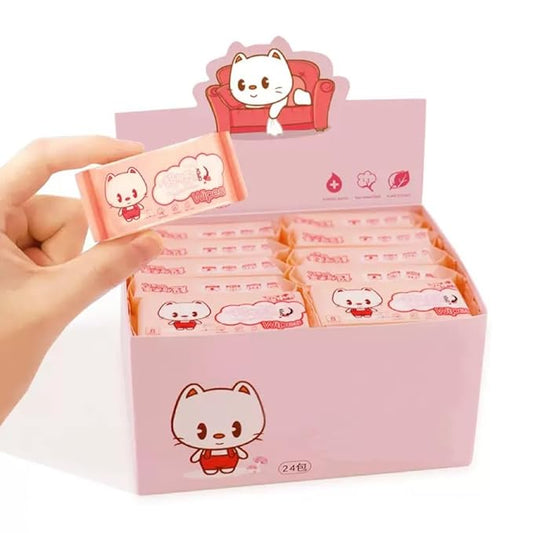 Impossibly Compact Travel Cleaning Wipes - Skin-Friendly Wet Wipes, Hypoallergenic & Unscented for Adults, Kids & Baby Care - 24 Pack Total 192 Wipes