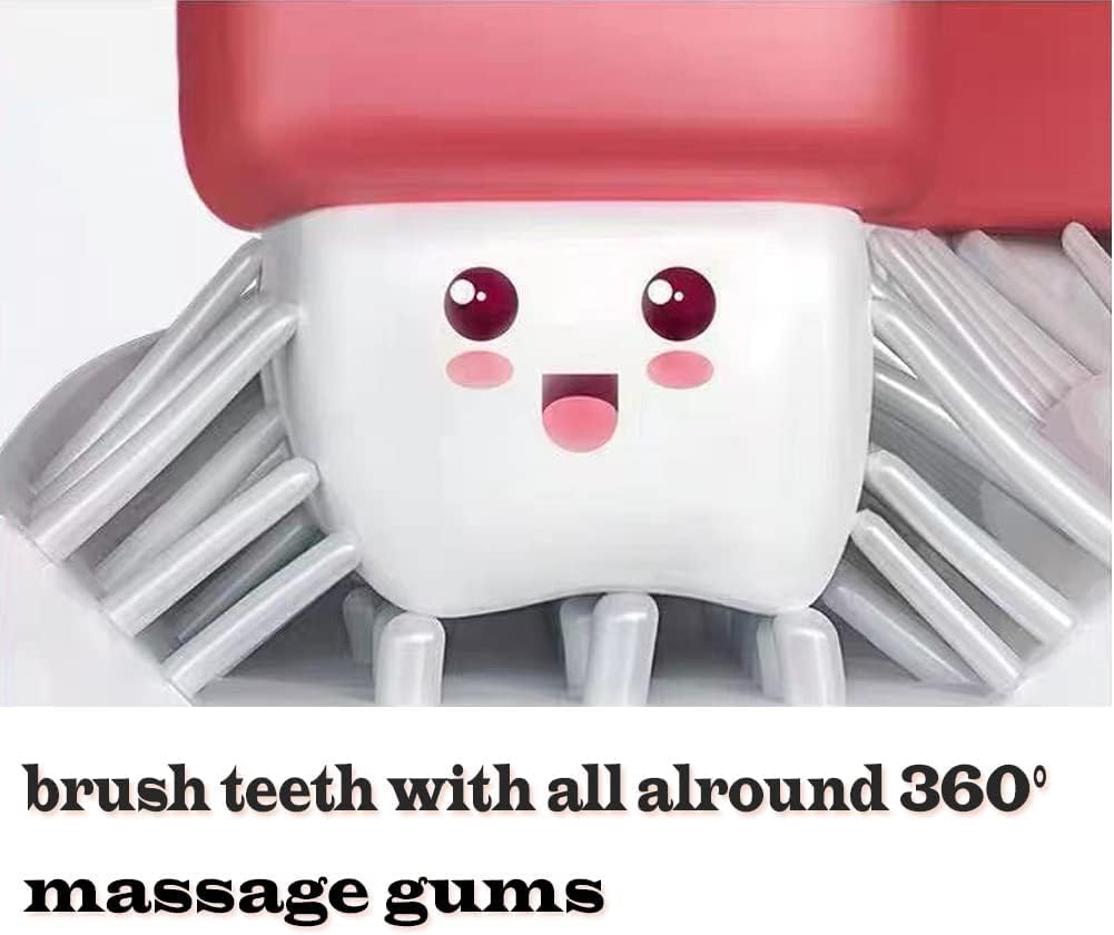 Toddler Toothbrush U Shaped,Lovely Colorful Food Grade Kids Toothbrush for 2-8 Years Old (4 Pack)