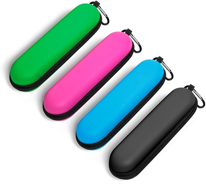 EVA Electric Toothbrush Case - Durable Hard Shell Travel Case with Mesh Pocket - Fits Most Powered Toothbrush Products (Pink)