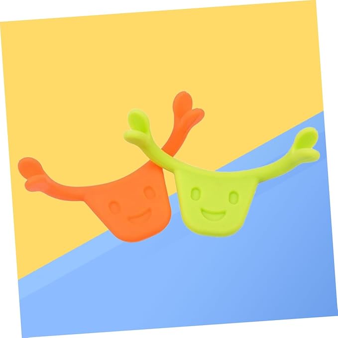 2pcs Smile Trainer Mouth Exerciser Edible Silicone for Facial Muscle Stretching and Lifting Smile Line Enhancer and Jawline Toning Green Orange