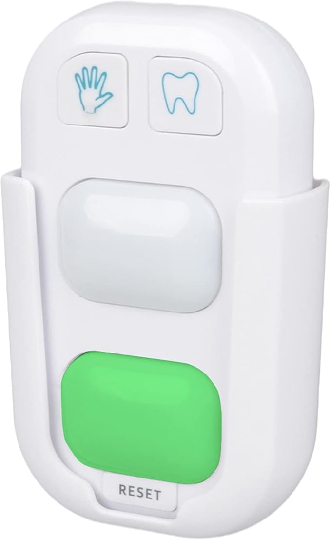 SOARING Wireless Battery Powered Timer for Kids - 2 Minutes Teeth Brush, 20 Seconds Hand Washing, Color Indicator Light Stick on Bathroom for Children Training Coach