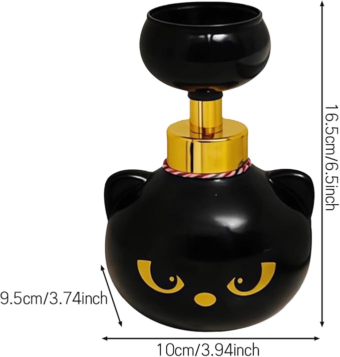 Cat Paw Foam Soap Dispenser - Novelty Hand Soap Dispenser for Bathroom Kitchen, Decorative 3D Printed Cat Shape, Manual Pump, Refillable Container for Adults Kids