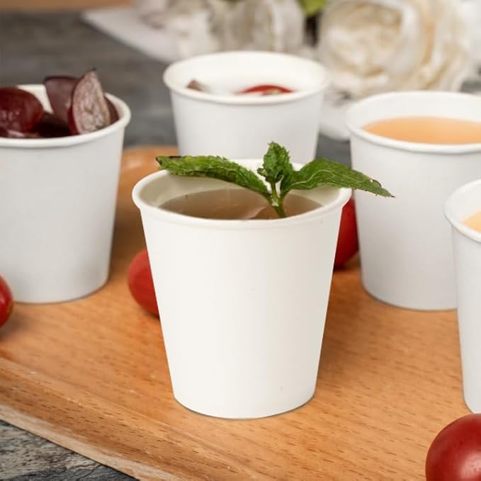 RACETOP [3 oz 500 pack] Disposable Paper Bathroom Cups, Small Coffee Cups, Mouthwash Cups, Bath Paper Cups Ideal for Bathroom, Mouthwash (3oz 500count) (500)