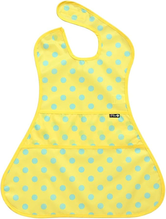 Full Coverage Waterproof Feeding Bib for Toddlers – Extra Long Apron Bib for Mealtime, Self-Feeding, High Chairn