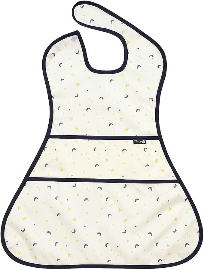 Full Coverage Waterproof Feeding Bib for Toddlers – Extra Long Apron Bib for Mealtime, Self-Feeding, High Chairn