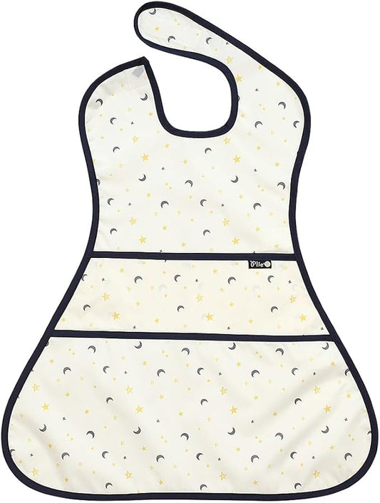 Full Coverage Waterproof Feeding Bib for Toddlers – Extra Long Apron Bib for Mealtime, Self-Feeding, High Chairn