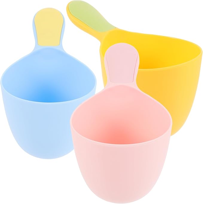 3pcs baby water scoop shampoo ladle bathing water ladles bath dipper water scoop ladle shampoo rinse cup hair bath rinse cup bath spoon take a bath shampoo spoon plastic child