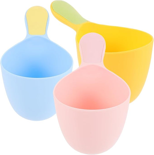 3pcs baby water scoop shampoo ladle bathing water ladles bath dipper water scoop ladle shampoo rinse cup hair bath rinse cup bath spoon take a bath shampoo spoon plastic child