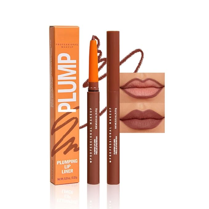 Matte Lip Liner Pencil for Shaping Lips, Retractable Creamy Brown Crayon LipLiner Pencil, Long Lasting Waterproof Lipstick Lip Liner Makeup, Vegan Beauty 08#